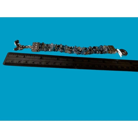 NWT Brighton OPHELIA JEWELS Blue Crystals Toggle Bracelet & Necklace Set. - Picture 6 of 11